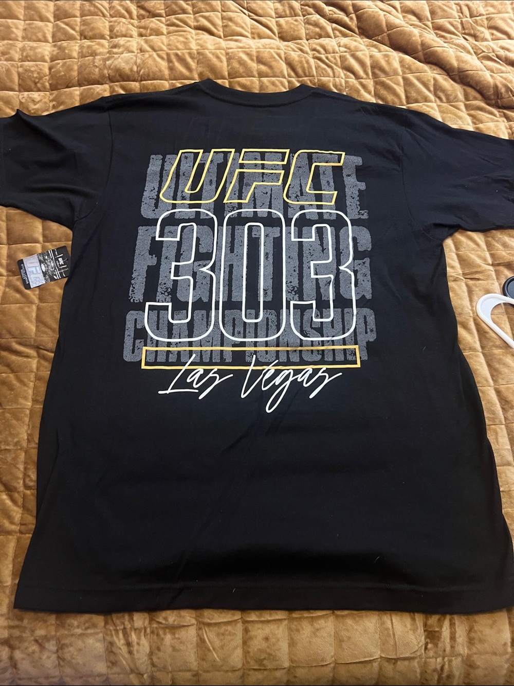 🔥UFC 303 Las Vegas Black Logo Men's T‑Shirt NWT